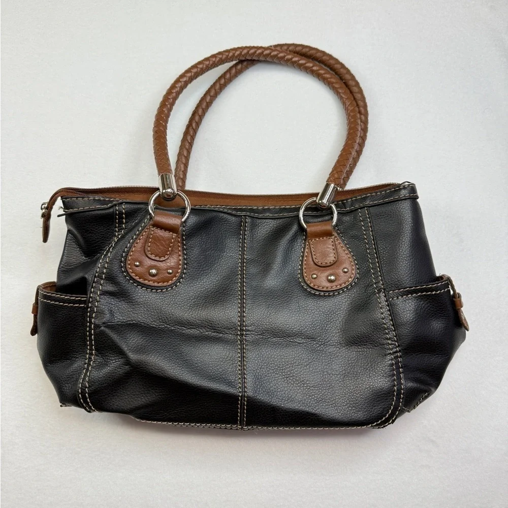 Relic Black and Brown Shoulder Bag with Double Handles - Picture 2 of 5